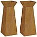 Vaso a Pilastro 2 pcs Argento 40 x 40 x 100 cm Acciaio - Foto miniatura 6