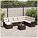 Set Divano da Giardino con cuscino 9 pcs Grigio Poly Rattan - Foto miniatura 2