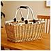 Cesto Cestino In Vimini Per La Spesa Con Manici In Metallo Cm 47,5 X 28,5 X H 25 - Foto miniatura 3