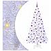 Albero di Natale artificiale Bianco 210 cm PVC e Acciaio - Foto miniatura 1