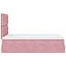 Struttura Letto Pouf con Materassi Rosa 120x190 cm Velluto - Foto miniatura 9