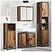 Set di mobili per il bagno con lo scaffale 3 pcs Legno vecchio - Foto miniatura 2