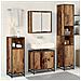 Set di mobili per il bagno con lo scaffale 3 pcs Legno vecchio - Foto miniatura 3