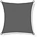 5x5 m Vela Ombreggiante Impermeabile Grigio Scuro - Protezione Solare da Giardino - Foto miniatura 1