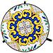 Set Di 3 Supporti, Mosaico Giallo E Ferro Battuto, 33x33x37h-28x28x33h - Foto miniatura 7