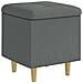 Pouf contenitore Grigio scuro 40 x 40 x 45 cm Tessuto - Foto miniatura 1
