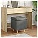 Pouf contenitore Grigio scuro 40 x 40 x 45 cm Tessuto - Foto miniatura 2