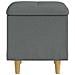 Pouf contenitore Grigio scuro 40 x 40 x 45 cm Tessuto - Foto miniatura 5