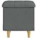 Pouf contenitore Grigio scuro 40 x 40 x 45 cm Tessuto - Foto miniatura 6