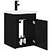 Mobile bagno con rubinetto Rovere Nero 42 x 40 x 74,5 cm - Foto miniatura 3