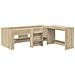 Letto alto per bambini con scrivania 2 pz Rovere Sonoma - Foto miniatura 3