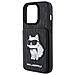 Custodia Iphone 15 Pro Max Karl Lagerfeld Saffiano Con Slot Per Carte E Monogramma Choupette - Nera - Foto miniatura 2