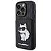 Custodia Iphone 15 Pro Max Karl Lagerfeld Saffiano Con Slot Per Carte E Monogramma Choupette - Nera - Foto miniatura 3