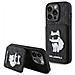 Custodia Iphone 15 Pro Max Karl Lagerfeld Saffiano Con Slot Per Carte E Monogramma Choupette - Nera - Foto miniatura 7