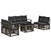 Set Divano da Giardino 8 pz Grigio e Grigio Scuro polyrattan - Foto miniatura 1