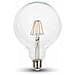 Lampadina LED E27 10W Filament G125 2700K Bianco caldo  - Foto miniatura 1