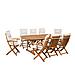 Set Da Giardino In Legno 8 Posti Con Cuscini Beige Maui - Foto miniatura 20