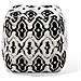 Pouf In Tessuto Bianco / nero 45 X 45 Cm Orai - Foto miniatura 4