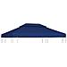 Copertura Superiore Per Gazebo A 2 Strati 310 G / m² 4x3 M Blu - Foto miniatura 1
