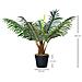 Palma In Plastica Decorativa, Pianta Tropicale Finta Con Vaso - Foto miniatura 8
