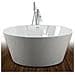 Vasca Da Bagno Free Standing Tonda Acrilico Bianco Lucido Cm Ø 145 X H 58 Cm - Foto miniatura 2