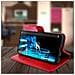 Custodia Galaxy A10 Portacarte Funzione Supporto Cover Silicone - Rosso - Foto miniatura 4