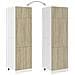 Mobile per Frigo Rovere Sonoma 60x57x207 cm Legno Multistrato - Foto miniatura 4