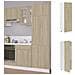 Mobile per Frigo Rovere Sonoma 60x57x207 cm Legno Multistrato - Foto miniatura 1