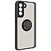 Cover Samsung Galaxy S21 Fe Bimateriale Anello Supporto Metallico Nera - Foto miniatura 3