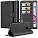 Custodia Compatibile Con Samsung Galaxy J7 2018 In Nero Carbone - Coperchio Protettiva Con Chiusura Magnetica, Funzione Stand E Tasca Per Le Carte - Foto miniatura 1