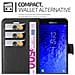 Custodia Compatibile Con Samsung Galaxy J7 2018 In Nero Carbone - Coperchio Protettiva Con Chiusura Magnetica, Funzione Stand E Tasca Per Le Carte - Foto miniatura 4