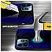 Custodia Compatibile Con Apple Iphone 12 Pro Max - Ottica A Strisce In Cobalto Viola - Coperchio Protettivo In Vetro Temperato E Silicone Tpu - Foto miniatura 3