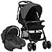 Passeggino 3 In 1 Grigio Scuro E Nero In Acciaio - Foto miniatura 1