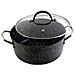 Granite Casseruola Alta 28 Cm Induzione Antiaderente Ecologico Senza Pfoa, Alluminio Nero - Foto miniatura 4