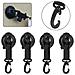 Confezione Da 4 Ganci Da Campeggio Con Ventose Black - Foto miniatura 1
