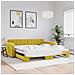 Divano Letto Con Letto Estraibile Giallo 100x200 Cm In Velluto - Foto miniatura 1