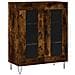 Credenza Rovere Fumo 69,5x34x90 Cm In Legno Multistrato - Foto miniatura 2