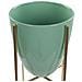 Vaso Per Piante Rialzato Lefki Metallo 16 Cm Verde Menta - Foto miniatura 4