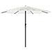Ombrellone Giardino Con Palo In Acciaio Bianco 388x388x248 Cm - Foto miniatura 2