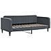 Divano Letto Con Materasso Grigio Scuro 100x200 Cm In Velluto - Foto miniatura 3