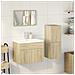 Set Mobili Da Bagno 4 Pz Rovere Sonoma In Legno Multistrato - Foto miniatura 3