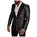 Blazer Da Smoking Slim Nero Grigio Metallizzato - It48 - M - Foto miniatura 2