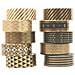 Set Di 10 Washi Tape Neri Con Lamina Oro, Nastro Adesivo Decorativo Gold - Foto miniatura 1