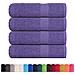 Asciugamani Da Bagno 4 Pz Viola 100x150cm 360g/m 100% Cotone - Foto miniatura 2