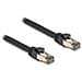 Cavo di rete RJ45 Cat. 6A U /FTP ultra-flessibile con rivestimento interno in metallo 1 m nero - Foto miniatura 1