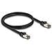 Cavo di rete RJ45 Cat. 6A U /FTP ultra-flessibile con rivestimento interno in metallo 1 m nero - Foto miniatura 2