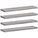 Lusso Casadino -  Mensole Parete 4pz Grigio Sonoma 40x10x1,5cm Legno Multistrato - Foto miniatura 1