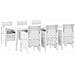Set da Pranzo per Giardino da 7 Pezzi con Cuscini Bianco Polyrattan - Foto miniatura 1