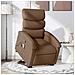 Poltrona Alzapersona Massaggiante Reclinabile Marrone Tessuto - Foto miniatura 2
