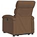 Poltrona Alzapersona Massaggiante Reclinabile Marrone Tessuto - Foto miniatura 5